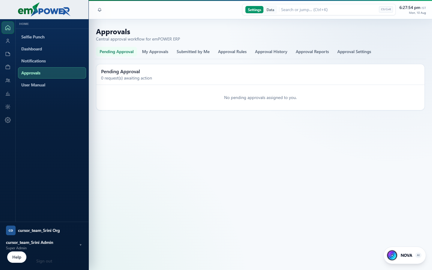 emPOWER approvals queue